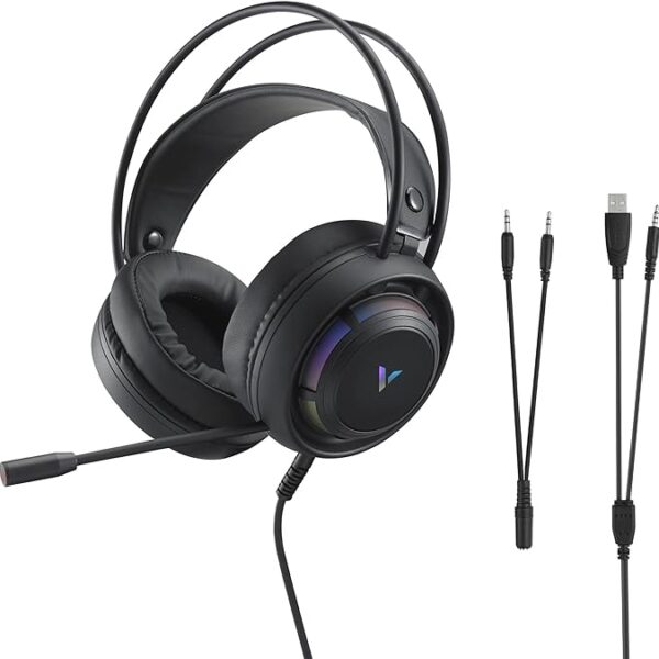 RAPOO VH110 Gaming Headset RGB 3.5MM for Audio + USB for Light Up
